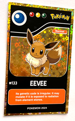 2024 POKEMON POKEDEX BLACK Card #133 EEVEE Kanto Peru Edition Foil