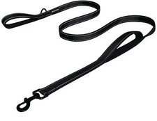 6Ft Heavy Duty Dog Leash with 2 Handles for Medium to Large Dogs Traffic Control