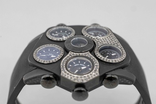 **NEAR MINT** Jacob & Co. Grand Five Time Zone JC-GR5-22 Quartz Black Dial Men's - Picture 11 of 22