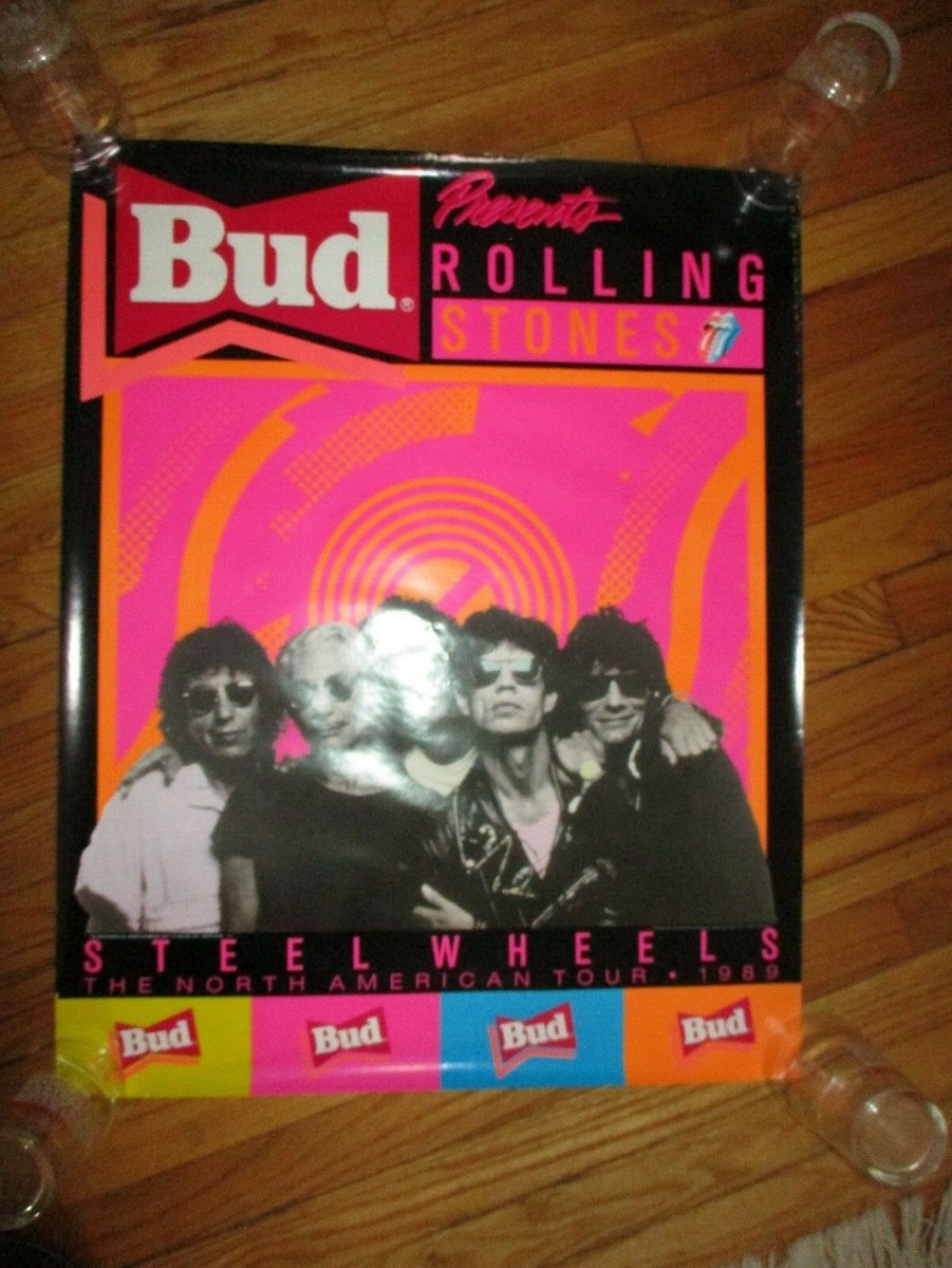 ROLLING STONES 1989 Steel Wheels US Tour Poster 22 x 28 1/2 Inches