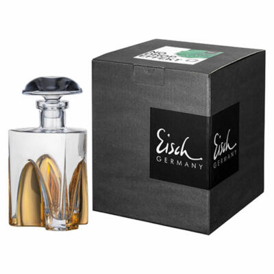 Eisch Karaffe Gentleman Gold, No Drop, Whiskykaraffe, Kristallglas, Gold, 0.75 L