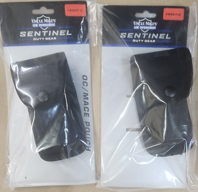 Uncle Mike's Sentinel Molded Nylon OC/Mace Pouch - Large, Black, For Duty Belt - View #5