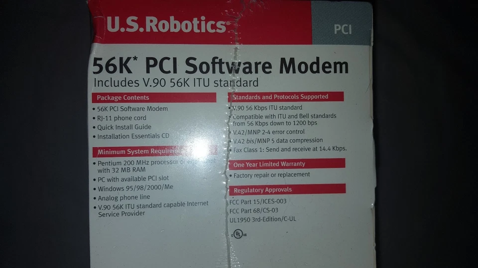**New** U.S. Robotics USR5600 56K* PCI Software Modem **EL** - Image 4 of 4