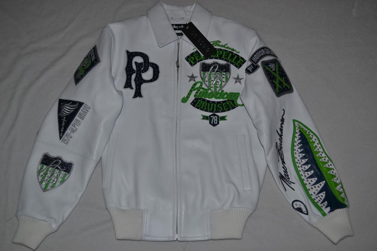 Pelle Pelle Men's LEATHER Jacket WHITE ANNIVERSARY AMERICAN