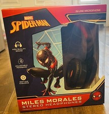 Marvel Spider Man Mile Morales In-line Microphone Stereo Headphones BNIB