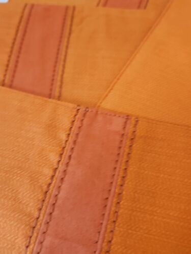 Crate & Barrel GRAYSON Placemats TANGERINE Orange~Set of 4~NEW W/O TAGS 14"x19" - Picture 3 of 6