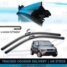For Kia Soul 2009-2019 Front Windscreen 24" 20" Flat Aero Wiper Blades Set