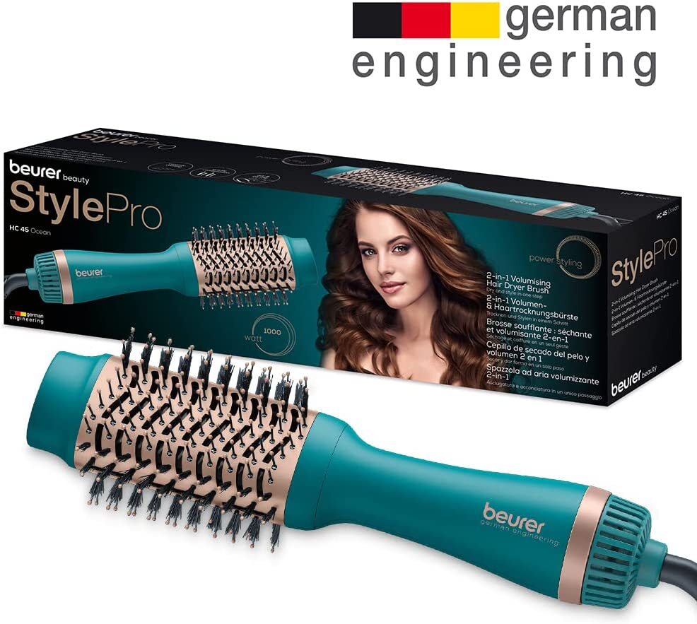 Beurer HC 45 Ocean Cepillo de aire caliente, revestimiento cerámico de queratina