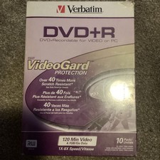 Verbatim DVD R 4.7GB 8x 10 Pack VideoGard Protection Scratch Resistant