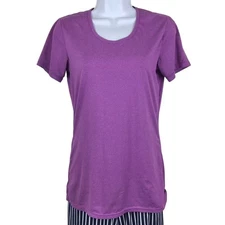 32 Degrees Weatherproof Scoop Neck Athletic Tee Purple Med
