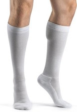 Sigvaris Men's Cushioned Cotton Socks 15-20mmHg White Size A