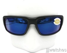 New Costa Del Mar Fantail Matte Black Blue Polarized Sunglasses 09S9006 90061659