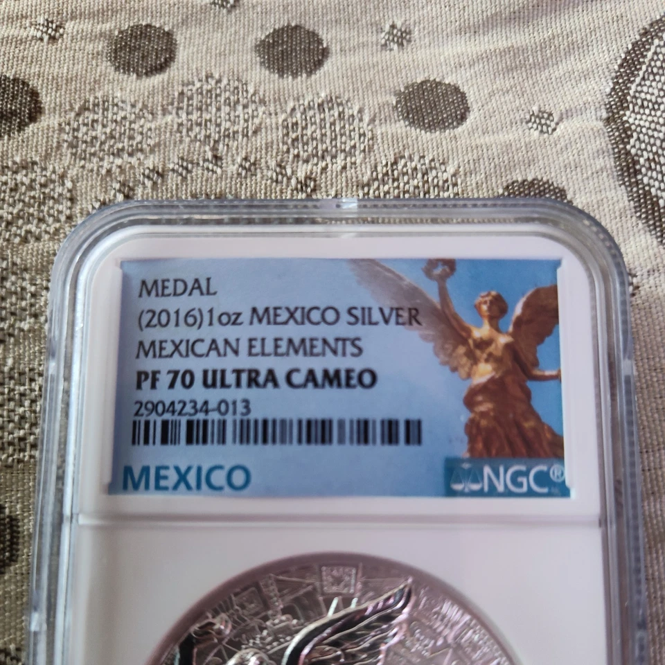 2016-Mo NGC PR70 UCAM | MEXICO "Mexican Elements" ULTRA CAMEO INDEPENDENT LABEL - Image 3 of 3