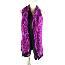 Lulla Collection By Bindya Purple Black Leopard Print Rectangle 72 X 29