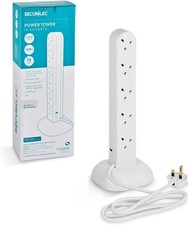 Securlec Power Tower 10 Sockets Extension Lead 2 Meter Electrical Extension