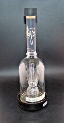 Milagro Limited Edition Tequila Bottle w/ Hand Blown Agave Design - EMPTY