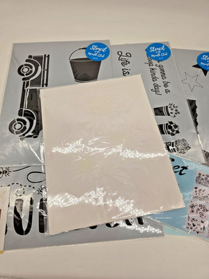 Bundle of 6 Essential Stencil & DIY Lifestyle Craft Stencils Assorted Designs