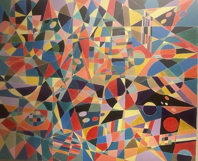 Laura Jane Stanton Original Acryl Gemälde 50 ''x 40'' auf Box Leinwand