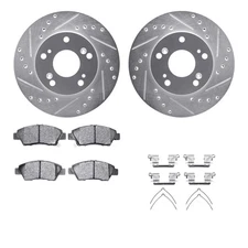 For Honda CR-Z 11-15 Drilled & Slotted Front Brake Kit w Performance Sport Pads