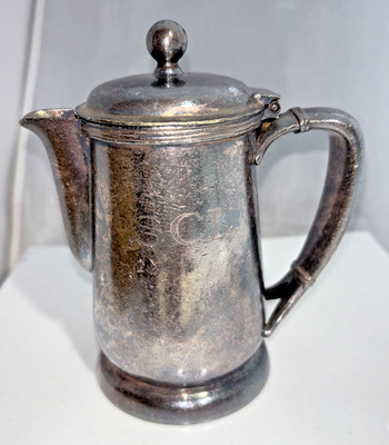 SEABOARD COAST LINE RAILROAD gelötete SILBERPLATTE 10 oz KAFFEE SCL 70 Milchkännchen