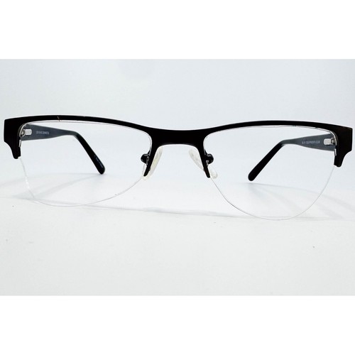 B.U.M. Equipment Eyeglass Frames Unisex Gunmetal Half Rim 52-18-140