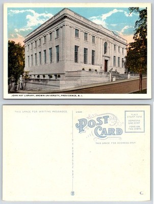 Providence Rhode Island Brown University John Hay Library Postcard AG463