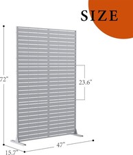 120x183Cm Metal Outdoor Privacy Screen Privacy Screen Fence for Garden Patio