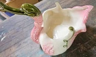 VINTAGE MID CENTURY HULL USA PINK AND GREEN DUCK SWAN POTTERY PLANTER