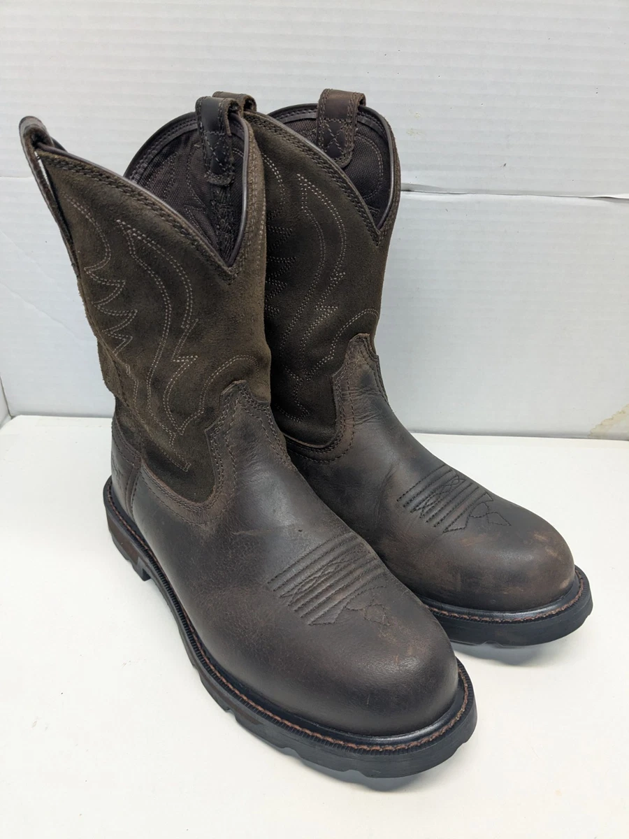 Ariat Work Mens Boots Size 9.5EE ASTM F2892-18 Black Leather Lace Up Ariat Men main image 4
