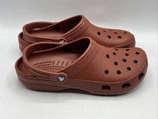 Crocs Men Size 9 Classic Clogs Rust Brown 10001-862 - Brand New 