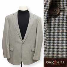OAK HILL mens multicolor HOUNDSTOOTH sport coat suit jacket blazer 50 52 L