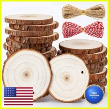 Sukh 20 PCS Christmas Natural Wood Slices - Unfinished Wood Circles Kit