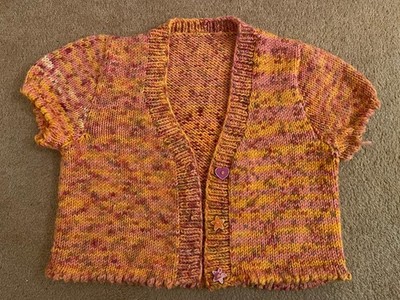 Handgestrickte ärmellose Strickjacke für Kinder Alter 3-4