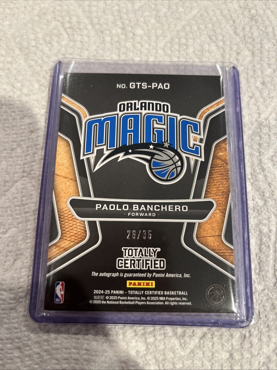2024-25 Totally Certified Paolo Banchero Gold Team Signatures Auto