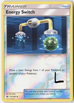 Energy Switch 117/149 Uncommon SM Base Set Pokemon Reverse Holo Lightly Played