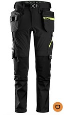 SNICKERS WORK TROUSERS 6940 FLEXIWORK SOFTSHELL STRETCH  HOLSTER POCKETS 39W 30L