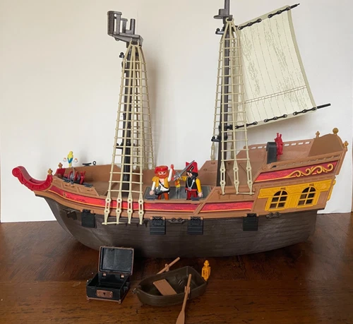 1997 Playmobil 3053 Pirate Ship VINTAGE Incomplete RARE! LOOK!