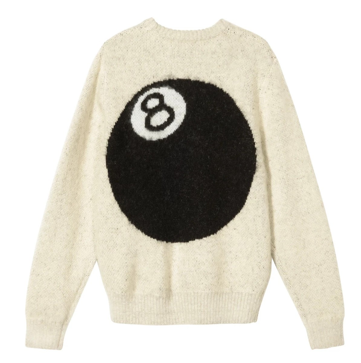 Stussy 8 BALL HEAVY BRUSHED MOHAIR SWEATER CREAM SIZE MEDIUM | eBay