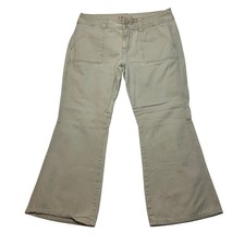 Aeropostale Pants Womens 11/12 Khaki Flare Low Rise Utility Cargo Cotton 6696