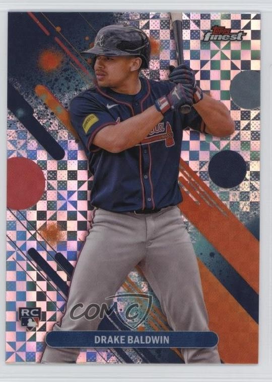 2025 Topps Finest Common Checkerboard Refractor Drake Baldwin #21 Rookie RC