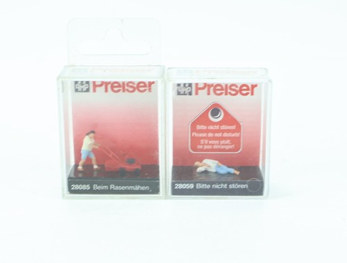 Preiser H0 28059 28085 2x figuras "Por favor, no molestar + Al cortar el... | Condition: Usado
