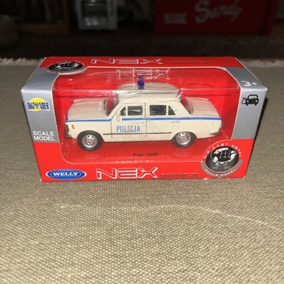 Welly NEX Model Die-Cast Polish Fiat 125P Milicja/Police . New Sealed Box
