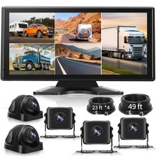 5 Channel Wired Backup Camera System for Truck RV, 10.36'' Touch Monitor