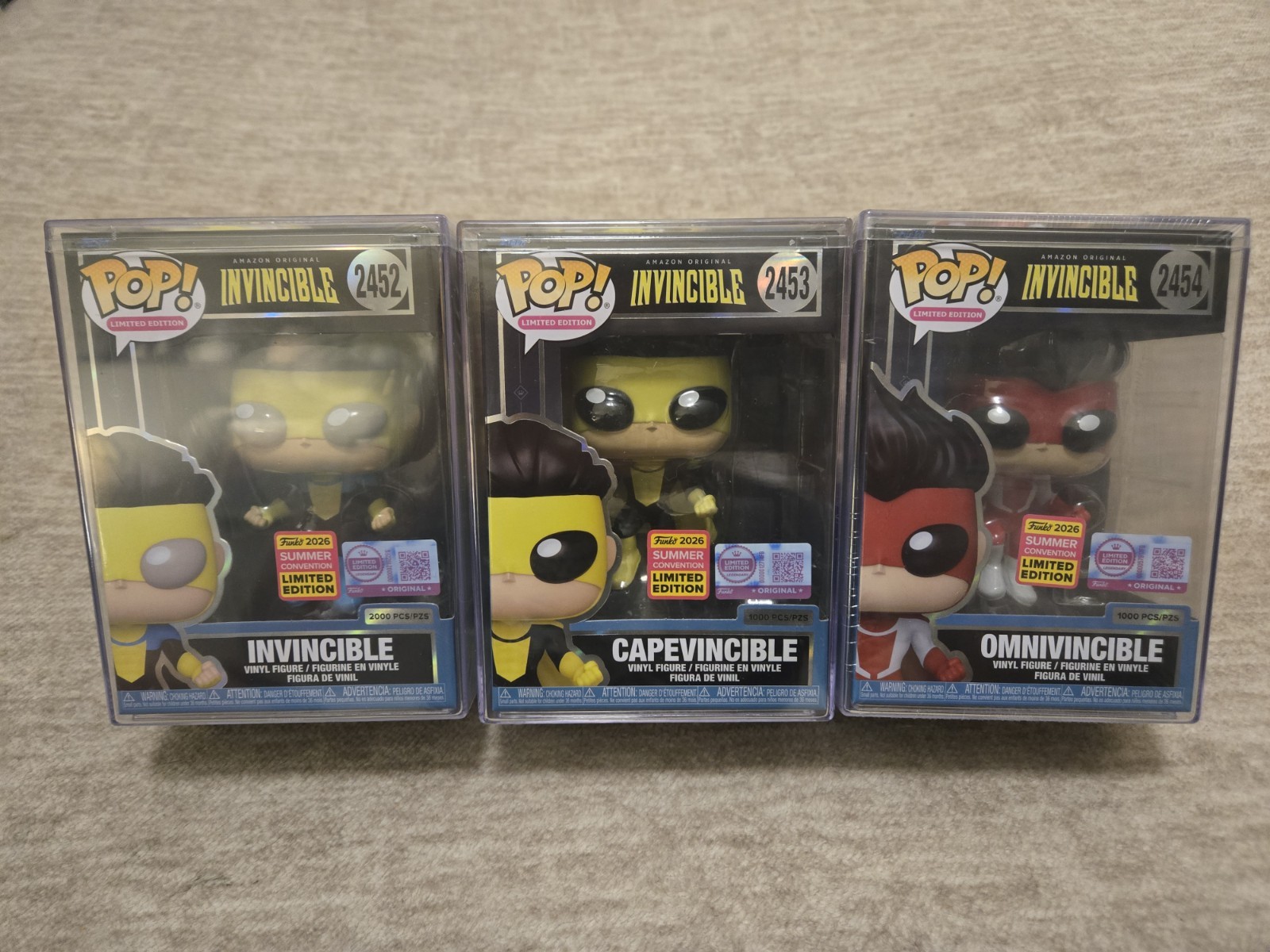Funko pop Invincible 2026 SCLE Bundle! #2452 #2453 and #2454
