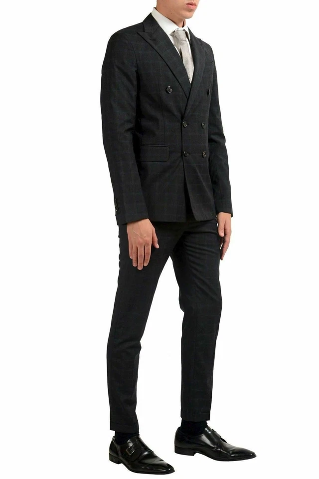 Костюм двубортный мужской Dsquared2 «Napoli» 100% шерсть клетка США 38 IT 48 - Изображение 2 из 4