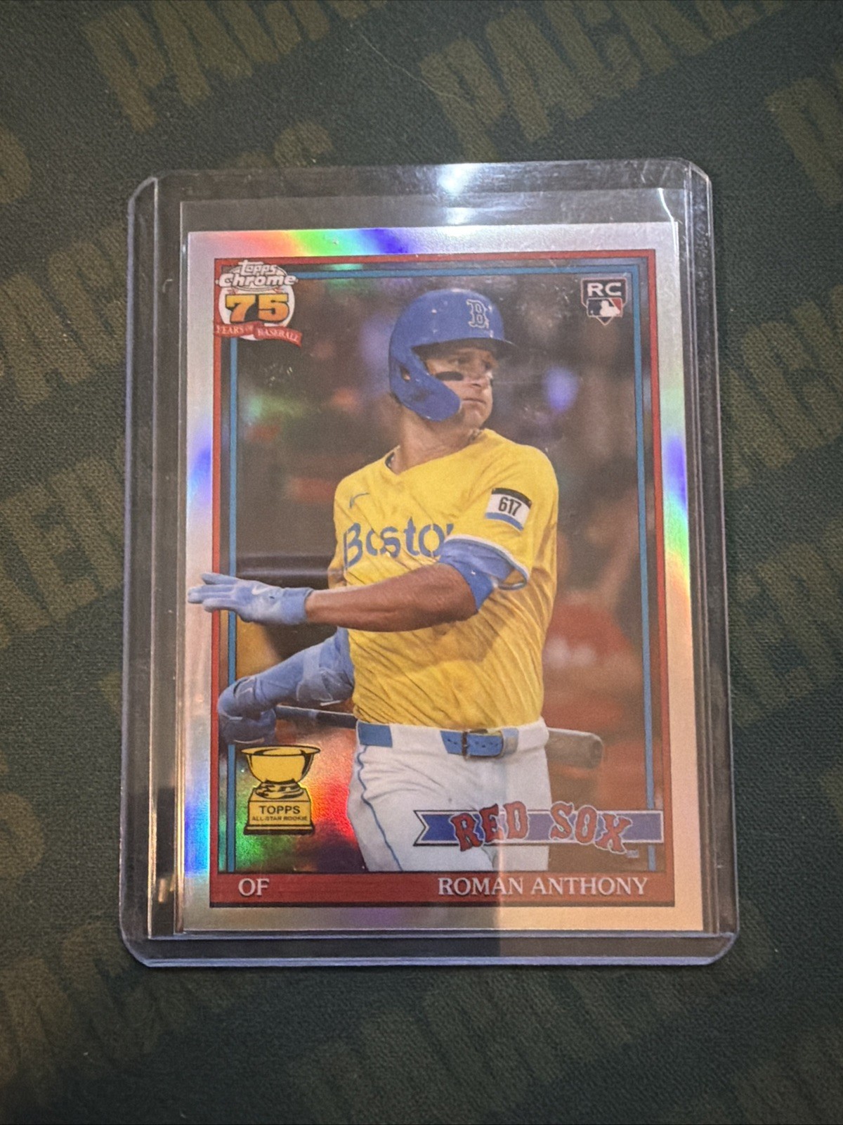2026 Topps Chrome Roman Anthony RC 75th Anniversary Refractor Red Sox Rookie
