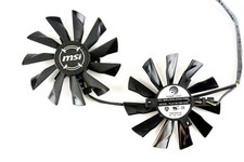 Pair Fans Cooler Fan For MSI HD7790 7850 7870 R9 265 270 280X PLD10010B12HH 95mm