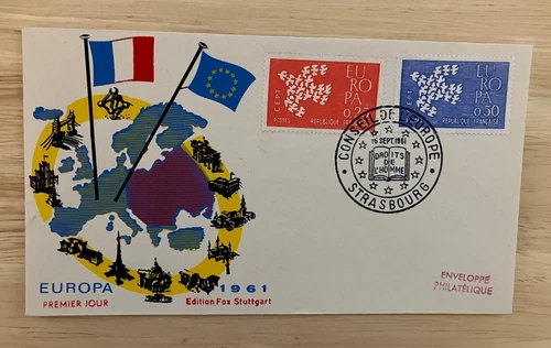 France 1961 FDC -- Europa CEPT  -- 100% charity