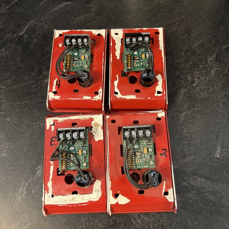 LOT OF 4 Silent Knight SD500-PS Addressable Pull Station USED, With 1 Key.