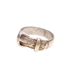Vintage Solid Silver Scottish Buckle Ring With Celtic Pattern Size N (11)